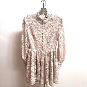 Bardot lace mini dress